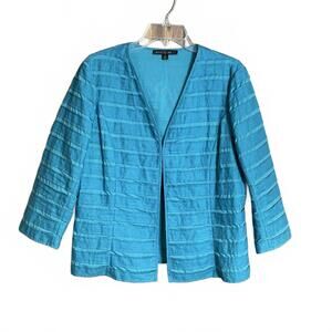 Lafayette 148 New York blue/turquoise women's blazer, jacket 12